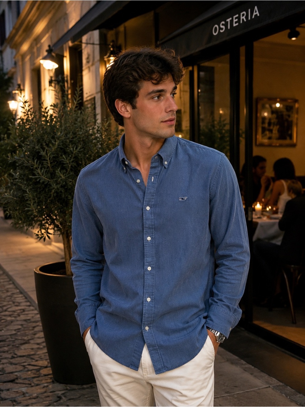 Vineyard Vines Indigo blue corduroy Button-Down Shirt